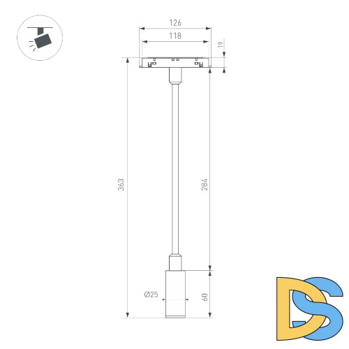 Трековый магнитный светильник Arlight MAG-ORIENT-SPOT-FLEX-R25-3W Warm3000 (BK, 24 deg, 48V) 049562