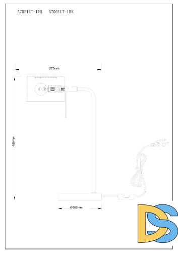 Настольная лампа Arte Lamp Sebastian A7051LT-1BK
