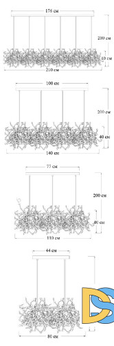 Подвесная люстра ImperiumLoft Tezani Argent 177956-22