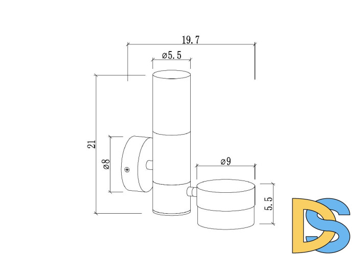 Уличный настенный светильник Arte Lamp Budapest A2360AL-2BK