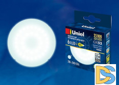 Лампа светодиодная (UL-00001669) Uniel GX53 6W 4000K матовая LED-GX53-6W/NW/GX53/FR PLZ01WH