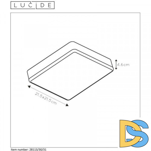 Потолочный светодиодный светильник Lucide Ceres 28113/30/30