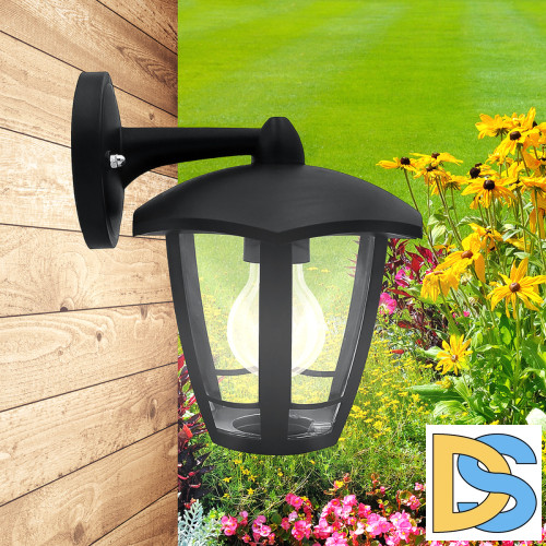 Уличный настенный светильник ЭРА НБУ 07-40-004 «Дели 3» черный Б0051188