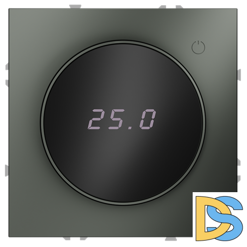 Терморегулятор электронный VOLTUM S70 с индикацией и датчиком, для теплого пола, (титан)