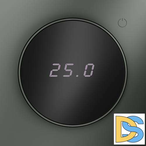 Терморегулятор электронный VOLTUM S70 с индикацией и датчиком, для теплого пола, (титан)