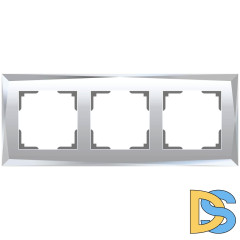 Рамка на 3 поста Werkel Diamant зеркальный W0031220 4690389158834