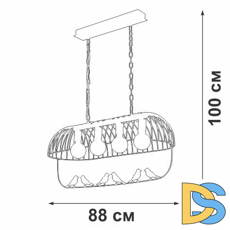 Подвесная люстра Vitaluce V2915-0/4