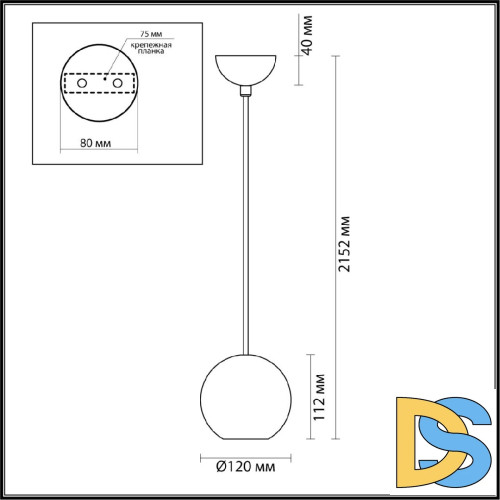Подвесной светильник Odeon Light Travertino 6626/1L