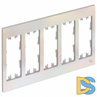 Рамка 5-ая (пятерная), Жемчуг, серия Atlas Design, Schneider Electric