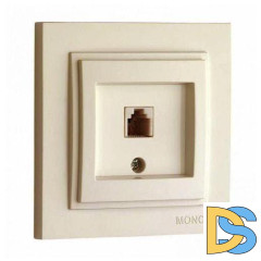 Розетка телефонная Rj45 Cat3 Mono Electric Despina крем 102-170005-124