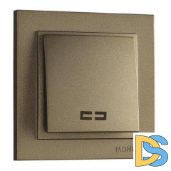 Выключатель одноклавишный с подсветкой Mono Electric Despina 10А 250В бронза 102-232325-101