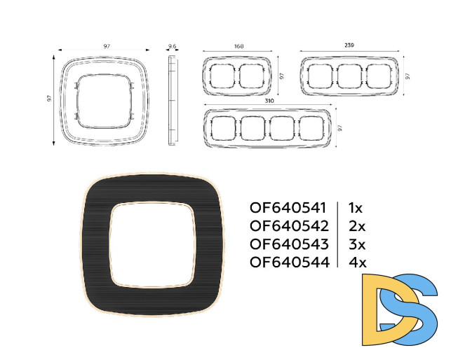 Рамка одноместная Ambrella Volt Coint OF640541