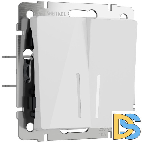 Выключатель двухклавишный с подсветкой Werkel 4690389197284 W1120141 a064003