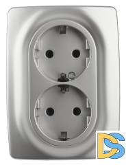 Розетка 2x2P+E Schuko Эра 12-2106-03 Б0031230
