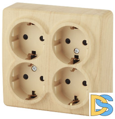 Розетка 2P+E Schuko со шторками Эра 11-2211-11 Б0020711