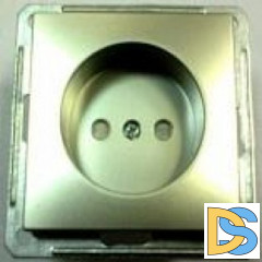 Розетка 1-ая электрическая без заземления, Шампань, серия Wessen 59, Schneider Electric