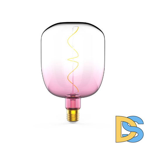 Лампа светодиодная филаментная Gauss E27 5W 1800K розовая 1010802105