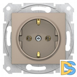 Розетка 1-ая электрическая, с заземлением, Титан, серия Sedna, Schneider Electric