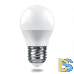 Лампа светодиодная Feron E27 9W 2700K шар матовый LB-1409 38080