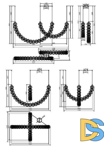 Подвесная люстра Maytoni Golden Cage MOD216PL-L55G3K