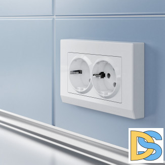 Рамка для двойной розетки Werkel (белый) W0081801