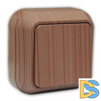 Переключатель Makel Siva Ustu 1-клавишный (орех)