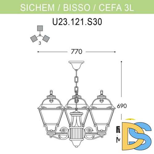 Уличный светильник Fumagalli U23.120.S30.AXF1R