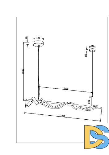 Подвесной светильник Maytoni Tau MOD166PL-L30GB3K