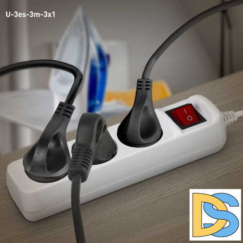 Удлинитель электрический Эра U-3es-3m-3x1 Б0028378