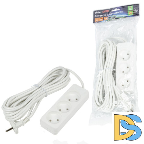 Удлинитель бытовой Uniel Ultra S-CU3-5 WHITE UL-00009984