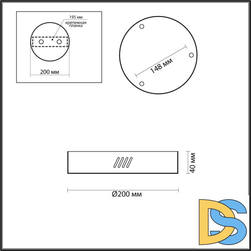 Основание для подвесного светильника Odeon Light Brizzi 3885/3LA