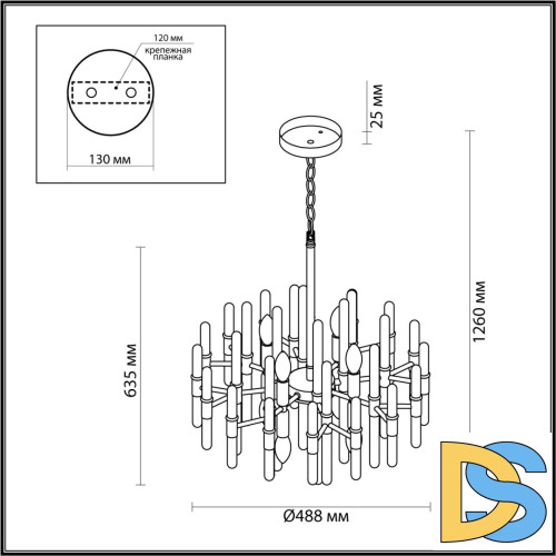 Подвесная люстра Odeon Light Stika 4988/8