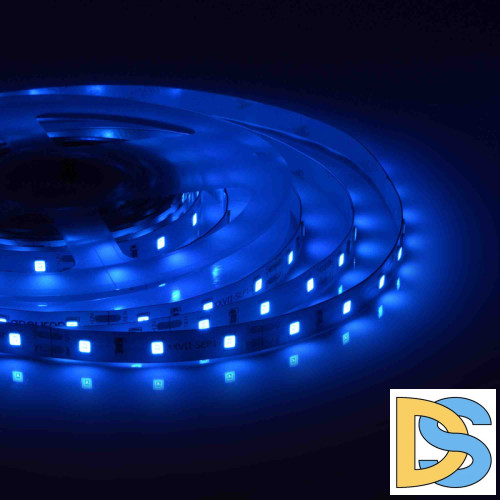 Светодиодная лента Apeyron 12В СТ 4,8Вт/м smd3528, 60д/м IP20 5м синяя 00-01