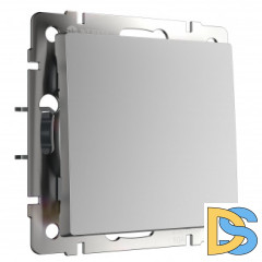 Выключатель одноклавишный проходной (серебряный) W1112006