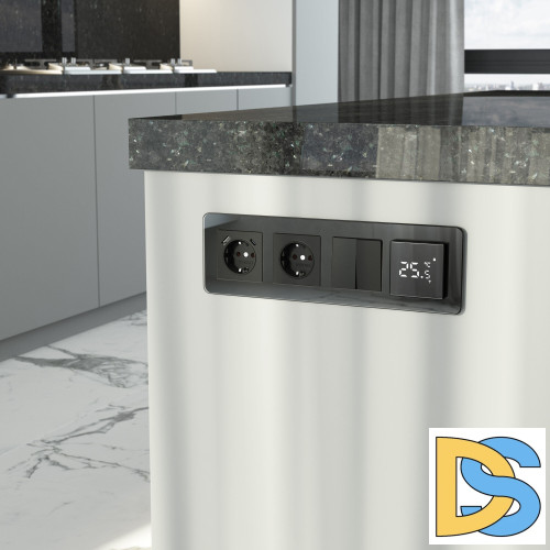 Рамка на 4 поста Werkel Elite (черный, стекло) W0042448