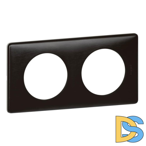 Рамка 2-постовая Legrand Celiane карбон 068982