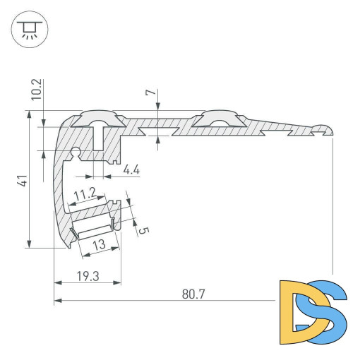 Профиль Arlight STEP-2000 BLACK 018507