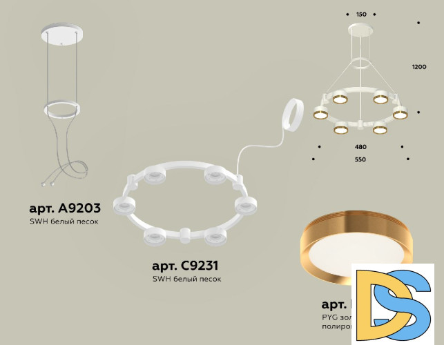 Подвесная люстра Ambrella Light Traditional (A9203, C9231, N8124) XR92031102