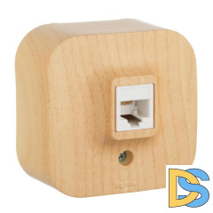 Розетка телефонная RJ11 Legrand Quteo дерево 782274