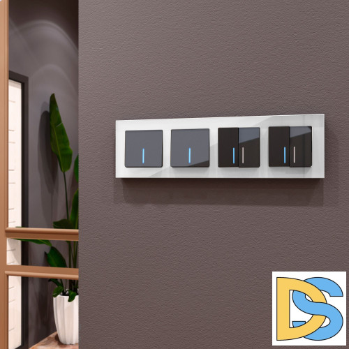 Рамка на 4 поста Werkel Favorit (белый матовый,стекло) W0041105