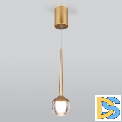 Подвесной светодиодный светильник Elektrostandard DLS028 6W 4200K золото 4690389149047