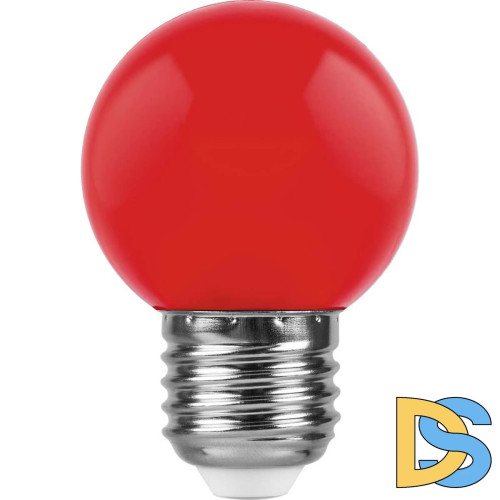 Лампа светодиодная Feron E27 1W Красный Шар Матовая LB-37 E27 1W Красный 25116