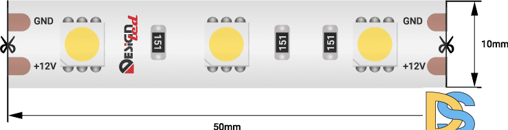 Светодиодная лента DesignLed DSG560-12-WW-65 000519