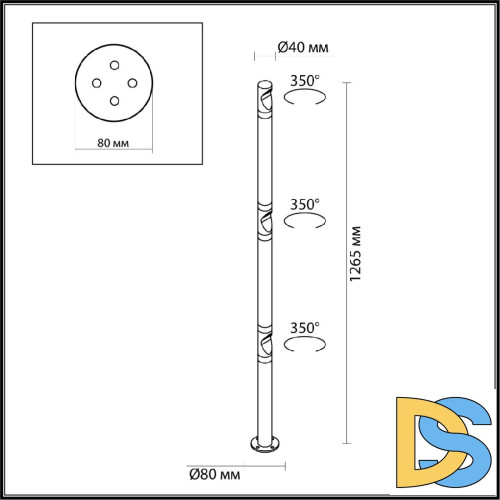 Ландшафтный светильник Odeon Light Nature Bamboo 7021/9FL