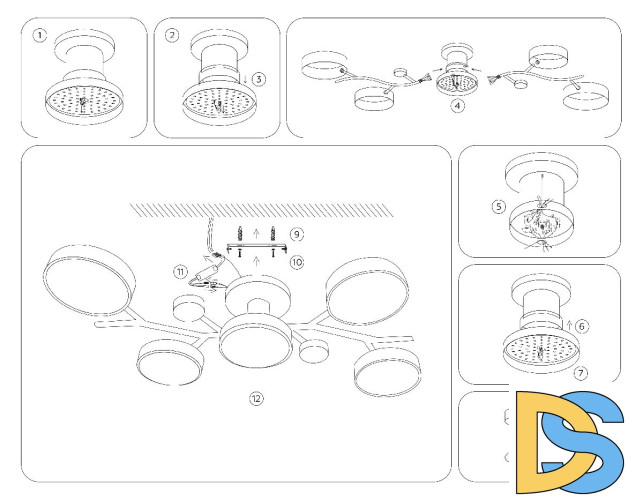 Потолочная люстра Ambrella Light Comfort LineTech FL4834