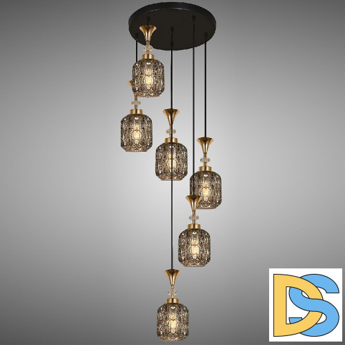 Каскадная люстра Reluce 02003-0.9-06 SMOKE