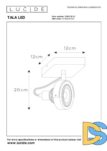 Спот Lucide Tala Led 31931/12/31