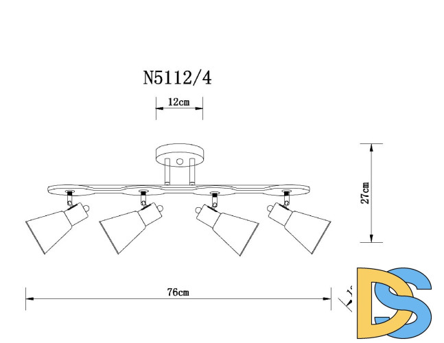 Спот Arte Lamp Harmony A5112PL-4BK