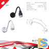 Гибкое бра Reluce 86202-9.2-001MN LED5W BK