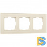 Рамка на 3 поста (молочный, стекло) W0031141